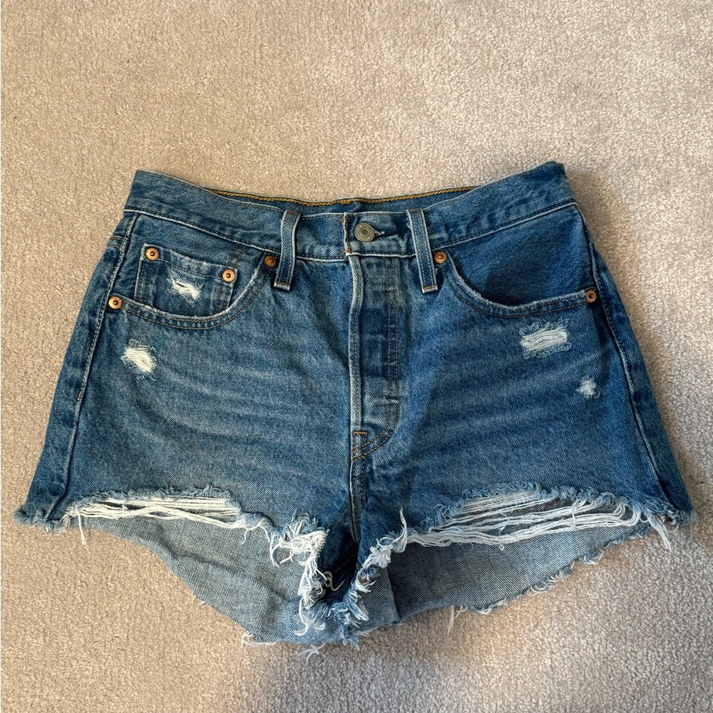 Levi's 501 Distressed Jean Shorts